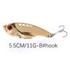 5 Stück Metall VIB 5,5cm/11g Süßwasserköder Seebarsch Umbrine Köder Vollschwimmende Hardbaits Angelköder Künstlicher Köder