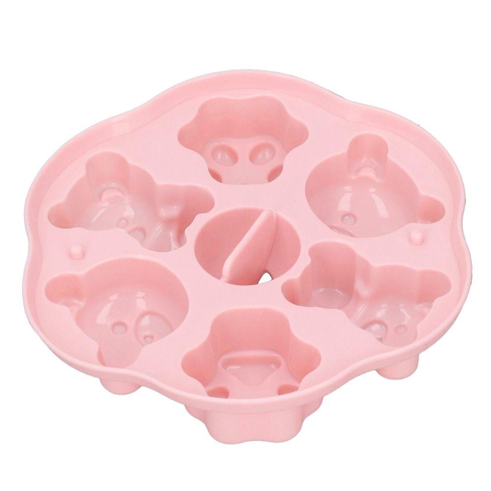 Bear Cat Shape Ice Cube Tray With Lid Pudding Mold Cute Silicone Mold Home