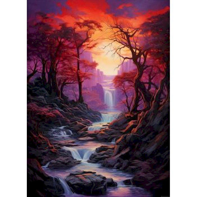 

Алмазная картина водопад пейзаж картина из стразов мозаика вышивка крестом ручная работа домашний декор Full Round 20x30CM