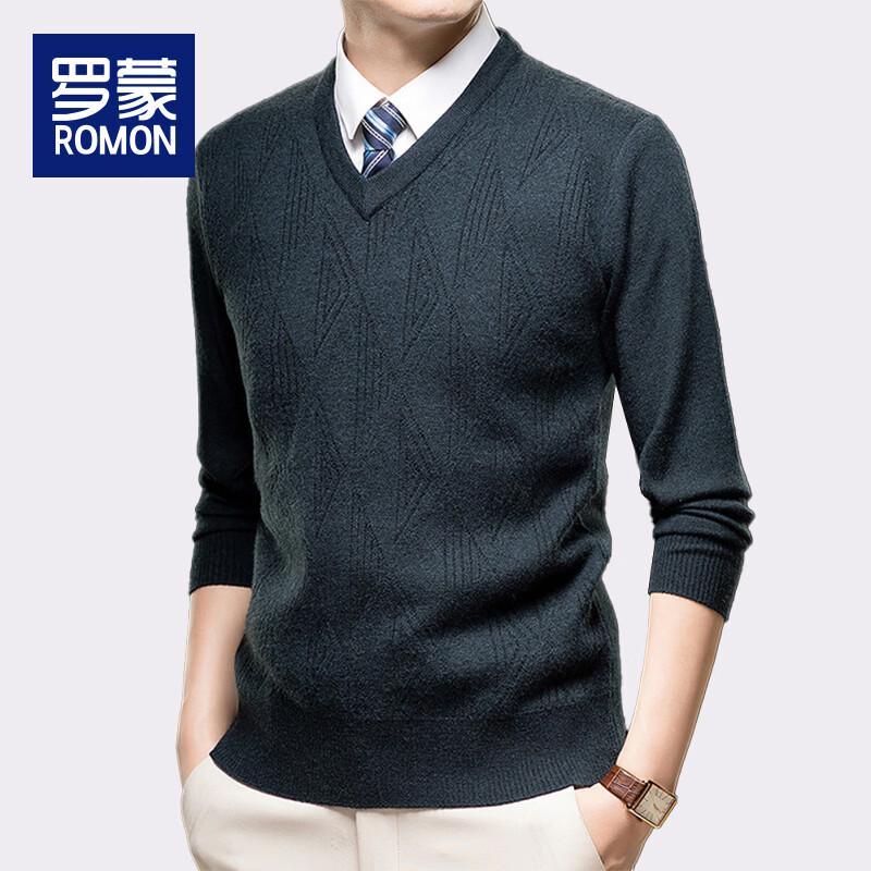 

Romone Men s V-Neck Thickened Knit Sweater 4XL (190)