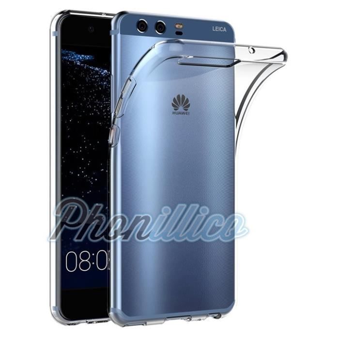 Huawei P10 Case - Phonillico® - Flexible TPU - Ultra Slim - Tempered Glass Film Included - Transparent