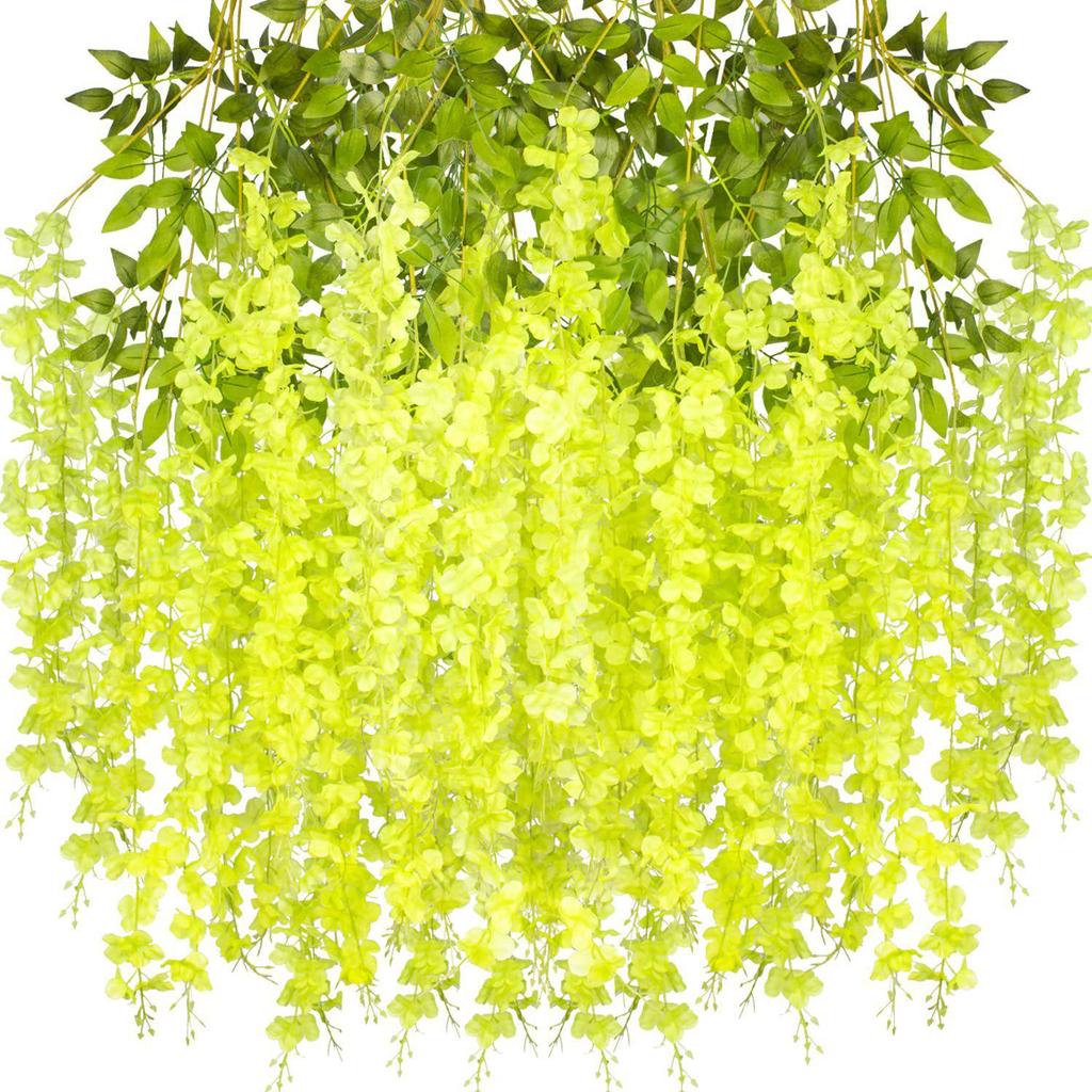 Artificial Wisteria Vine - Violet Hanging Flowers for Ceiling & Wedding Decoration