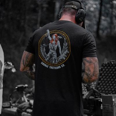 Lady Justice Outdoor Sports Hardman Military Tactical Casual T-shirt Luxury Brand Men's and Wom