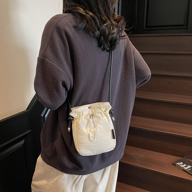 Casual Nylon Cloth Mini Small Bag Women's Summer Versatile Messenger Bag Shoulder Bucket Bag Mobile Phone Bag