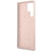 Guess Guhcs23Llslmgpp S23 Ultra S918 Różowy/Pink Hardcase Silikonowy Skrypt Metalowe Logo