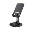 Supporto per Telefono Regolabile Rotante a 360° con Base in Metallo - Portatile e Pieghevole