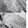 2025 Spring/Summer Women's Distressed Denim Vest with Heavy Beaded Floral Design