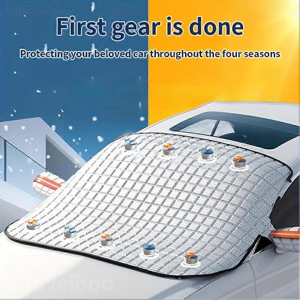 Magnetic Car Windscreen Snow Covers, All-Season Windshield Protector Cover Frost Ice Snow UV Protection
