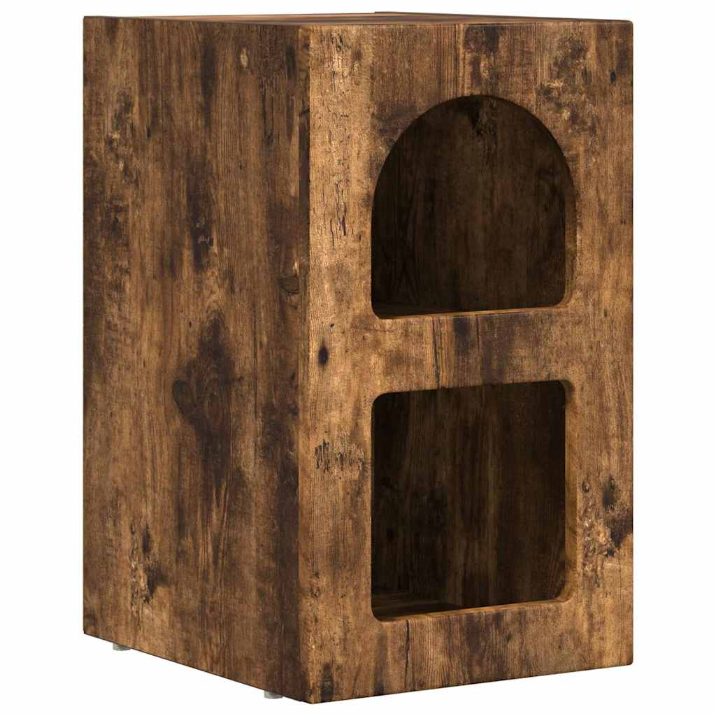 Nightstand Smoked Oak 29.5 X 33.5 X 50 Cm Engineered Wood