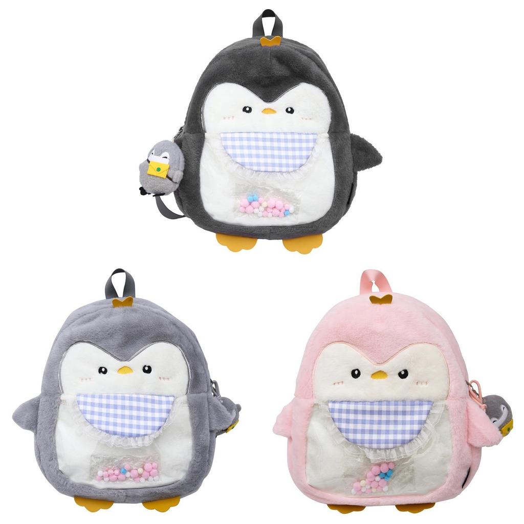 Cute Plush Animal Penguin Kids Backpack With Breathable Waterproof Material For Toddlers And Children