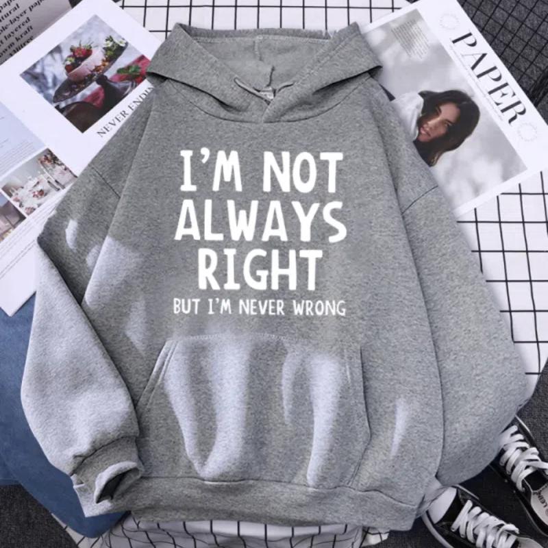 Women's Hoodie Cool Interesting Letters Printed Tops Female Fashion Oversized Hoodies Woman Round Neck Casual Hoodies Clothes