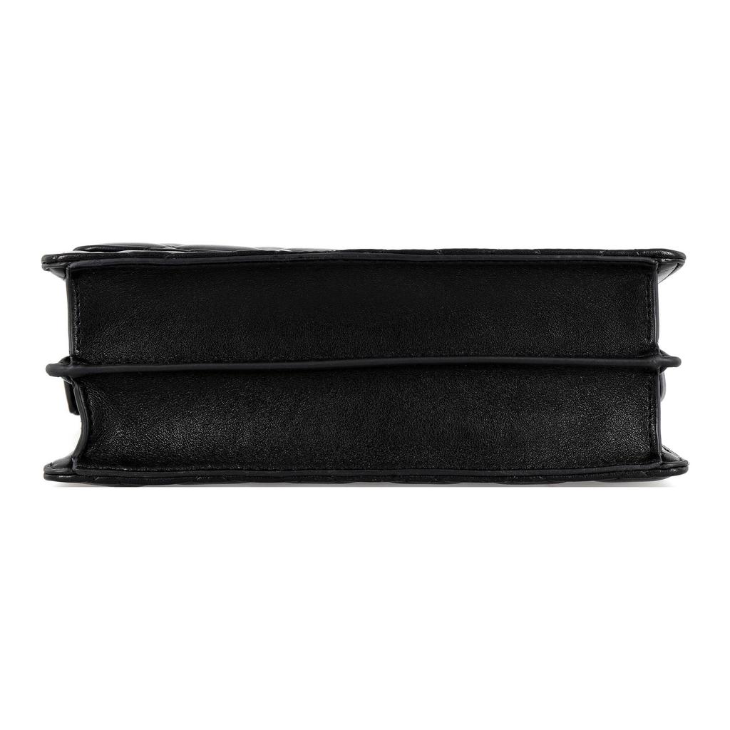 Versace Jeans Couture Vintage Quilted Chain Letter Logo Pendant Tote Shoulder Bag Women bags Black 73VA4BC4-ZS409-899