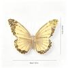Multicolor Butterfly Ornament Flocked Fabric Flocked Butterfly Decor  For Xmas Holiday