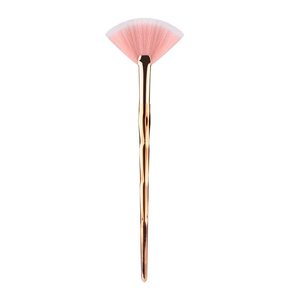 Fan-Shaped Highlight & Blending Brush: Soft Makeup Tool In Stock