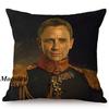 Military Generals Oil Painting Art Decorative Throw Pillow Case Celebrity Star General Costume Design Bedroom Sofa Cushion Cover