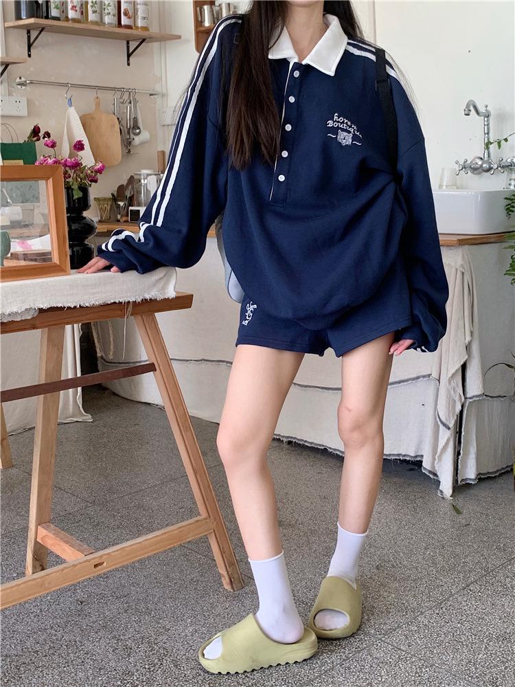 2025 Women's American Retro Oversized Casual Sweatshirt Jacket for Spring/Autumn