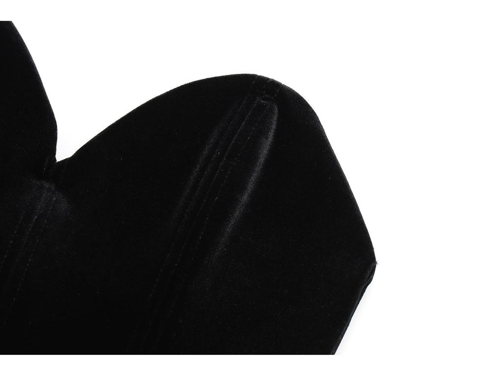 Zimní sametový top bez ramínek se srdíčkovým výstřihem pro ženy