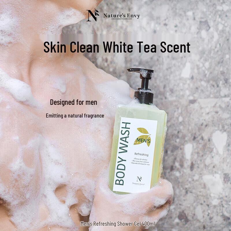 Natural Body Care Men's Refreshing White Tea Shower Gel