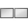 Wall Bathroom Mirror, 30 x 40 cm Wall-Mounted Mirror for Living Room, Bedroom, Hallway, Set of 2, Black