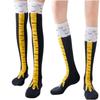 1/2pairs Chicken Feet Print Thigh High Socks for Women, Novelty Cartoon Animal Paw Over Knee Stockings, Funny Knee High Socks