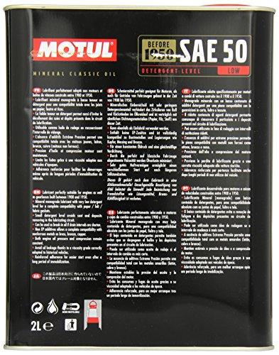 Motul Classic Oil 50 Mineral Engine Oil, 2L (Genuine) 11302731