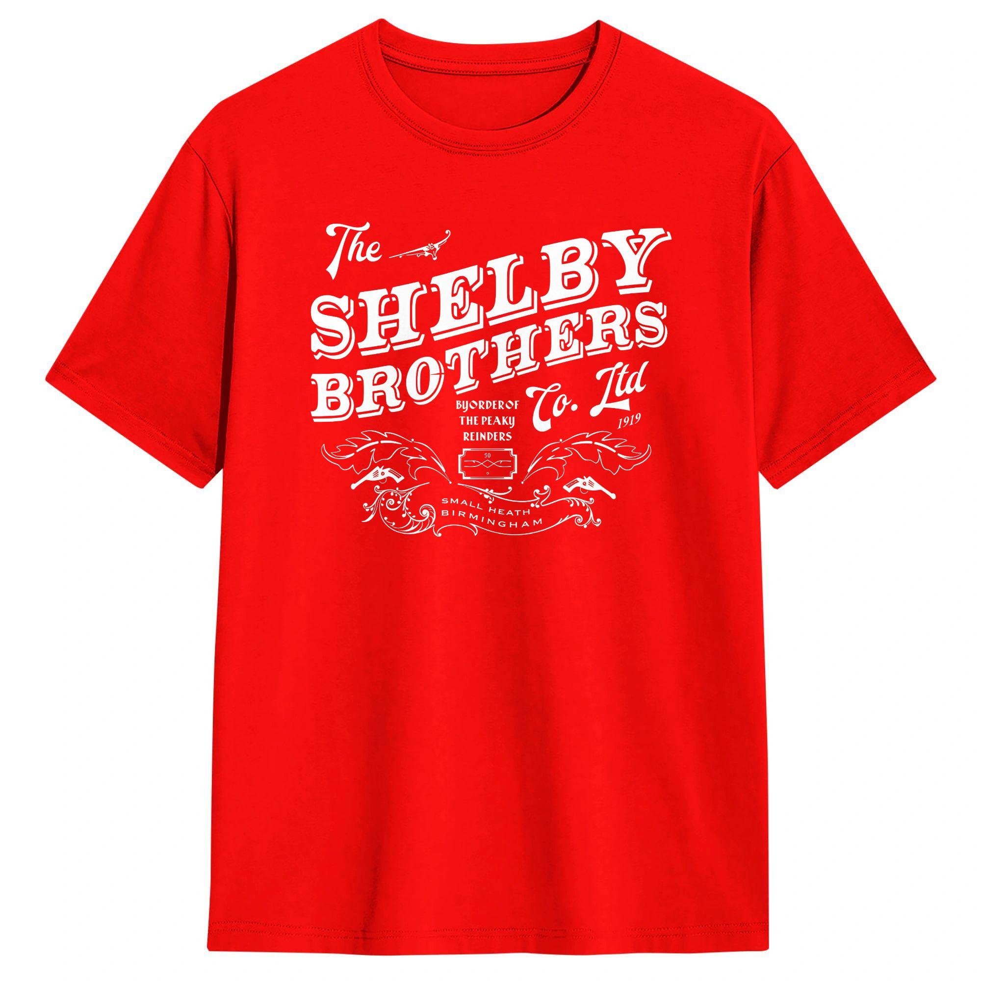 PEAKY BLINDERS The Shelby Brothers T Shirt Men Pure Cotton Humorous TShirts Crewneck  Tee Shirt Short Sleeve Clothing Gift S