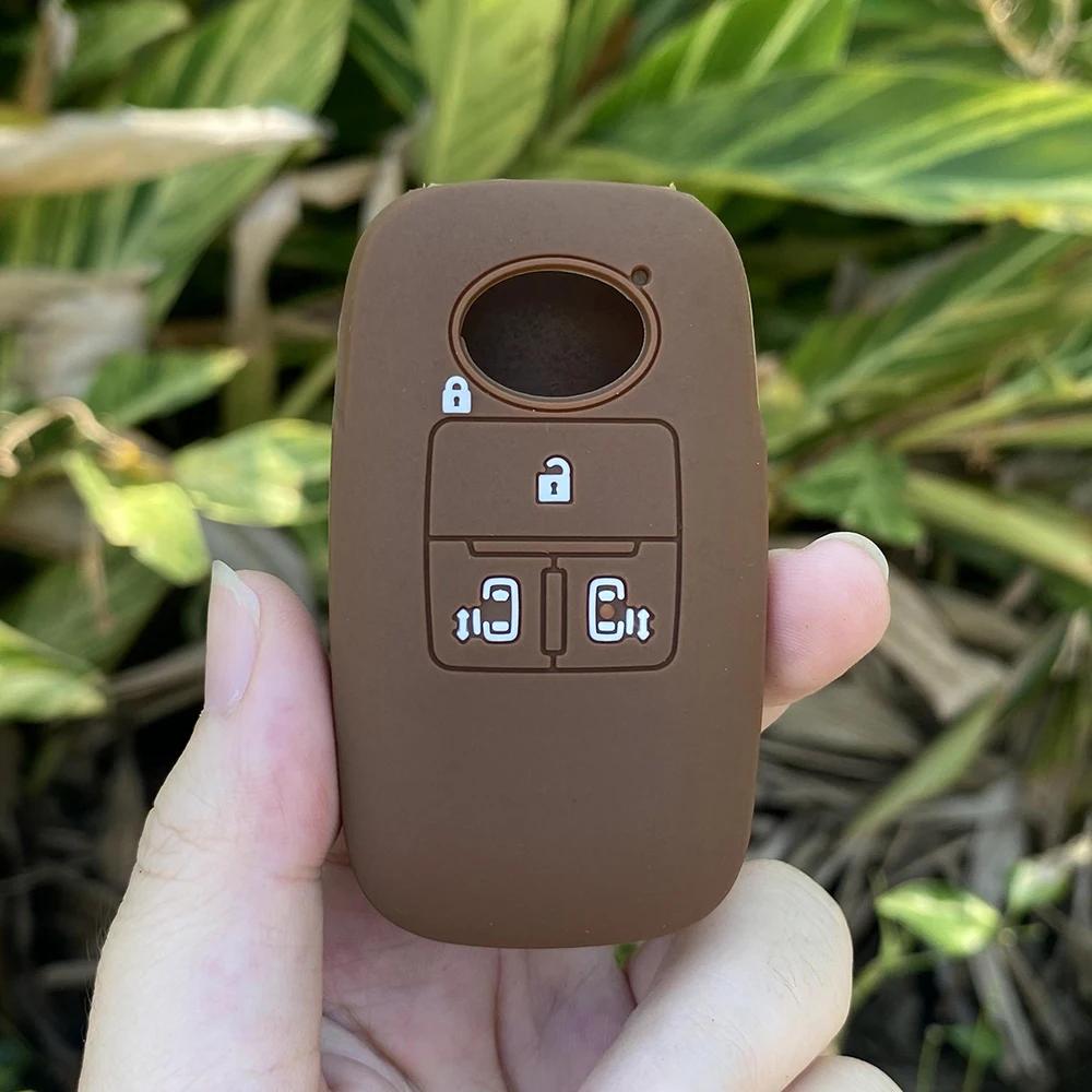 Rubber Car Key Fob Cover Silicone Protector Case Shell for Toyota RAIZE for Daihatsu Rocky 4 Buttons Fob Key Chain Accessories