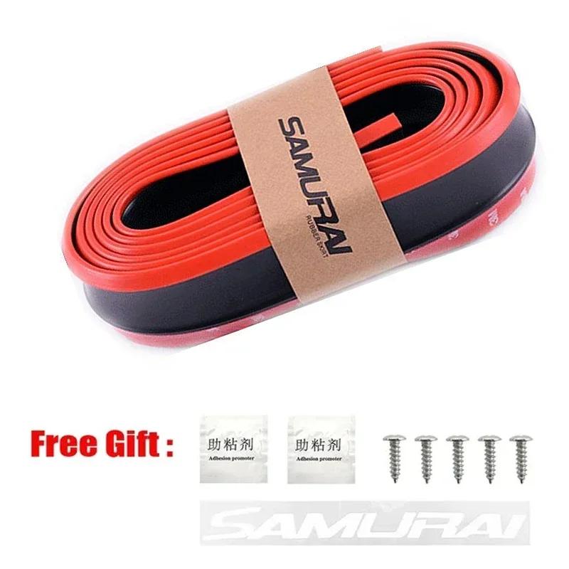 Car Bumper Lip Stickers Soft Carbon Fiber Car Rubber Bumper Strip Outside Bumper Front Lip Car Bumper Protectors