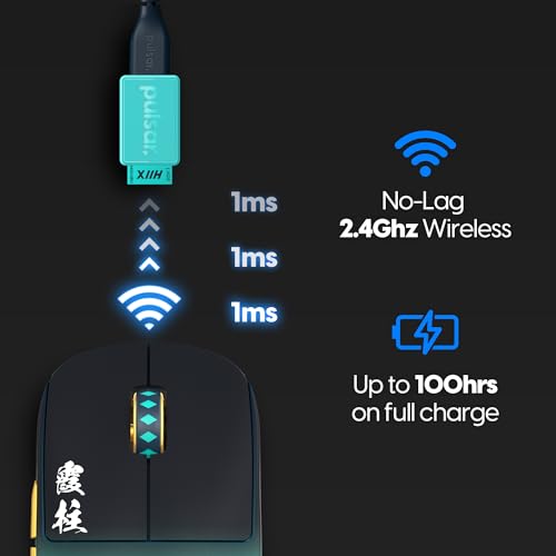 Pulsar Gaming Gears Tokito Muichiro X2H mini Wireless Gaming Mouse - Ultra-lightweight 53 grams, Ambidextrous, 2.4GHz, 1ms response time, 26000 DPI, O