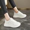 Thick-soled Forrest Gump shoes women's small feet 2025 new breathable mesh white shoes youth versatile casual shoes