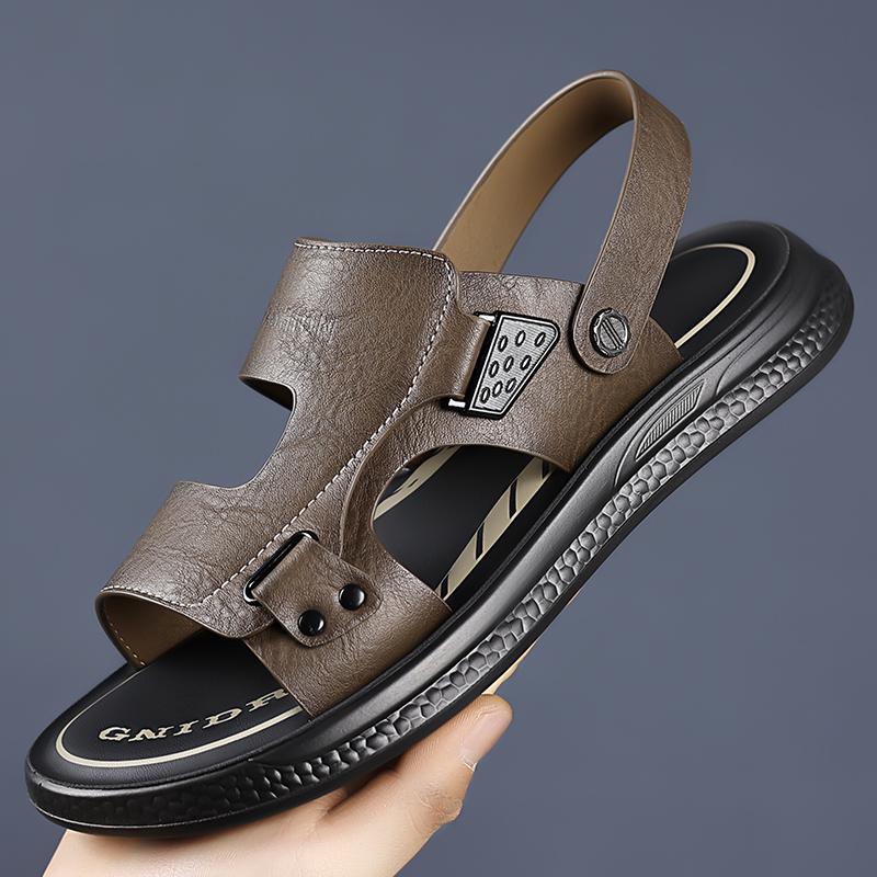 Fashion Cool Slide Men's Sandals Light Male Summer Footwear Comfy Beach Slides Stylish Male Slippers Dual-Purpose Men Outdoor Half Drag