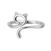 Adjustable Yarn Cat Ears Rings Ornament Modern and Simple Rings Jewelry Personalized Cat Shaped Finger Rings Accessory