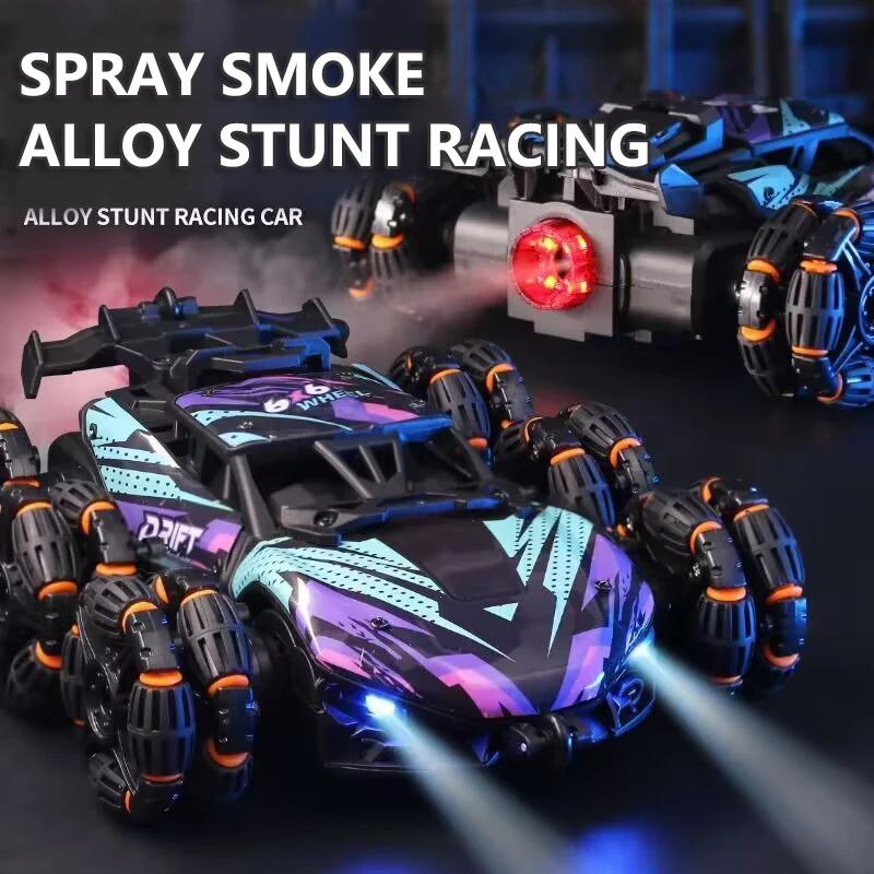 Six Wheels Dual Rc Car Toy Spray Twisting Stunt Drift Car Gesture Sensing Remote Controlled Cars Toys For Children Adults