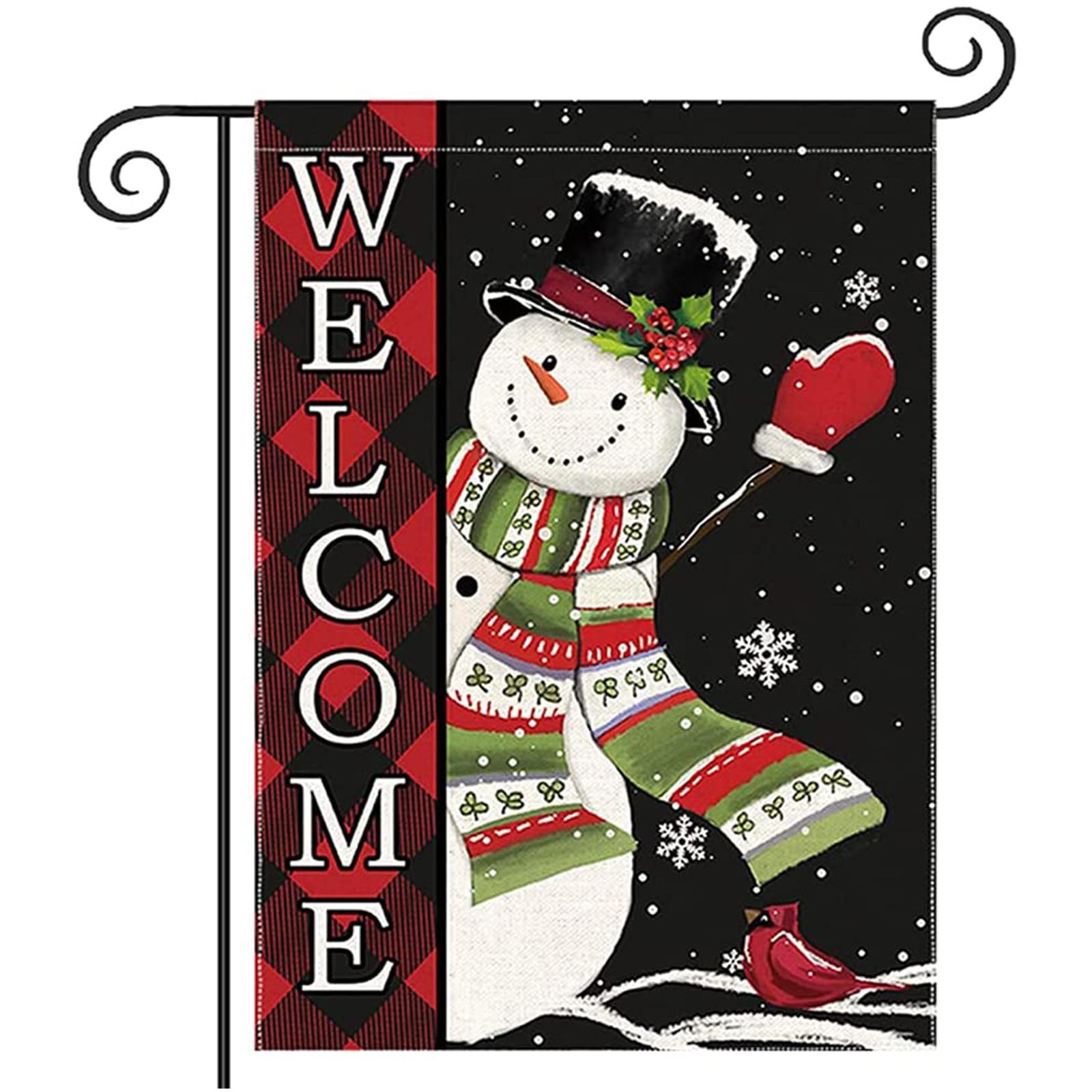 

2025 Merry Christmas Double-sided Garden Flag 30x45cm Outdoor Home Outdoor Decoration Snowflake Indoor and Outdoor Decoration красный
