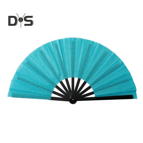 

Блестящий складной веер для кунг-фу, танцевальное представление, портативный легкий летний охлаждающий вентилятор, украшение, аксессуары для вечеринки
