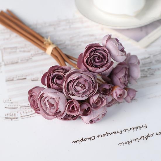 Yousheng Artificial Ranunculus Asiaticus Realistic Fake Silk Flower Home Office Wedding Party DIY Bouquets Faux Flower Centerpieces Decoration