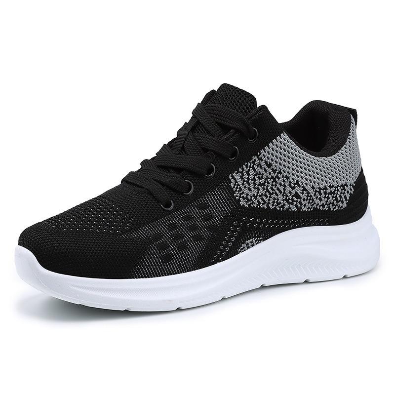 Jinshiyuan | Shoes Women's Shoes Shallow Mouth Sneakers Flying Weaving Breathable Mesh Shoes Running Shoes Comfortable Single Shoes