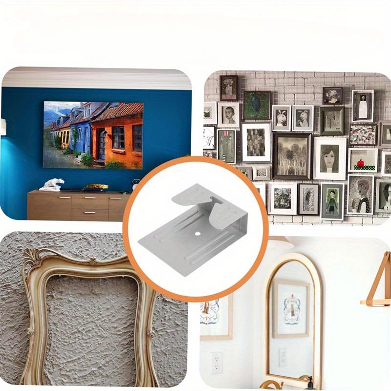 10pcs Door Hooks Plate Hangers Mirror Shelf Hanger Mounting Hooks Heavy Duty Wall Hanger Frame Hanger Wall Mount