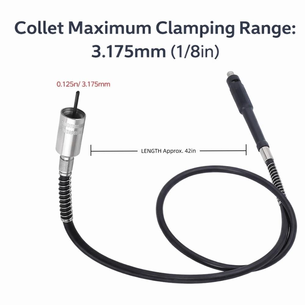 Flexible Cable Flexible Drive Shaft 1/8 Chucks Power Drill Converter  Woodworking Tools