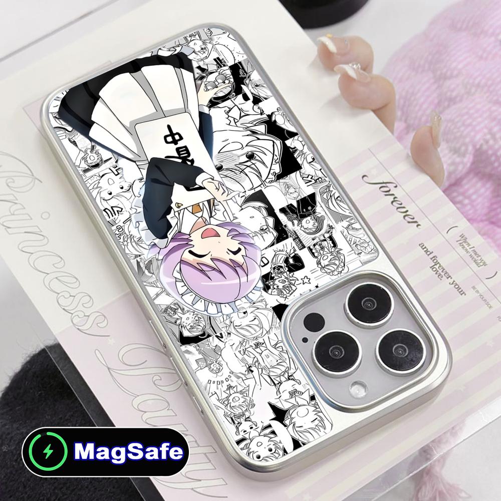 Anime Najimi Osana Mobile Phone Case for iPhone 17 16 15 14 13 12 11 Air Pro Max Plus Magsafe Silver Plating Colorful Cover