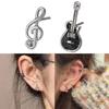 Asymmetrical Guitar Music-Note Stud Earring Zirconia Statement Earring Stud Dainty Jewelry Gift Women Girl Sensitive Ear