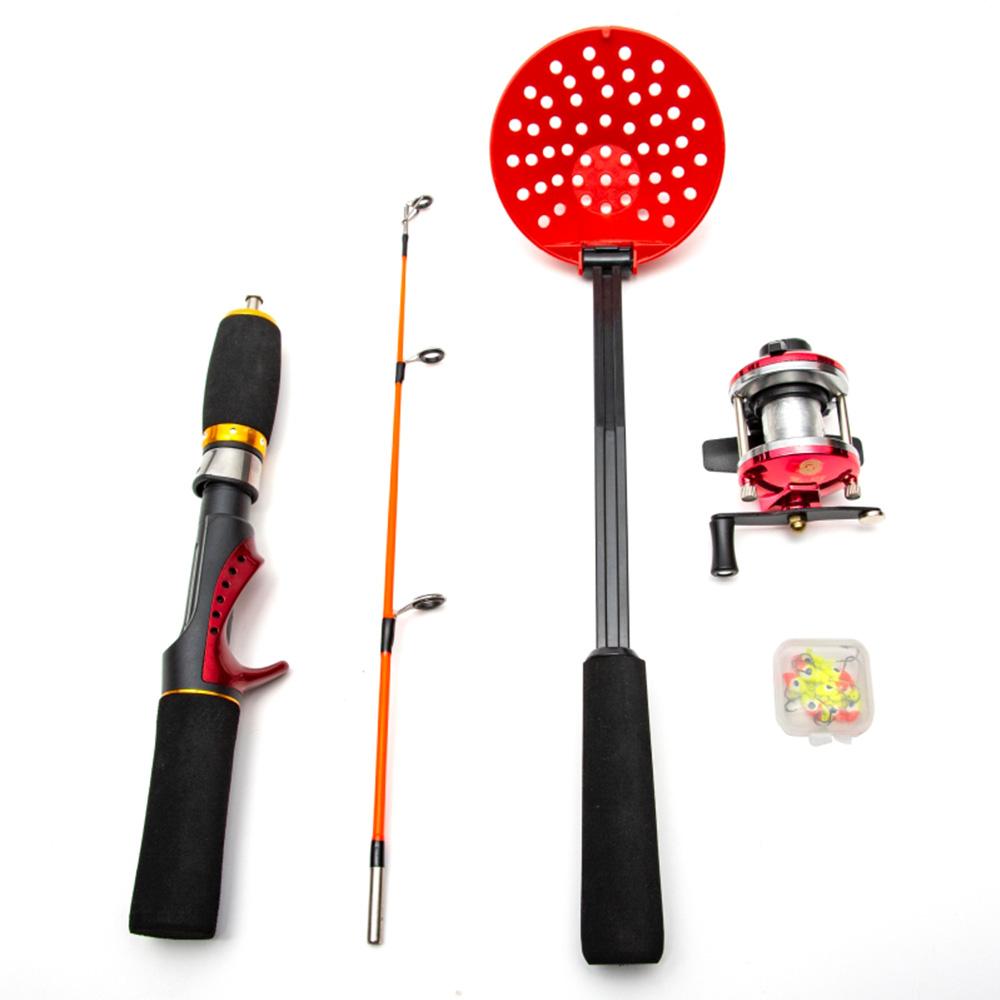 Ice Fishing Gear Set Ice Fishing Rod and Reel Combo with Ice Fishing Scoop and Ice Fishing Hook