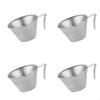 4Pcs Stainless Steels Espresso Coffee Extraction Cup with Graduated Measuring Cup Practical Ounces Cup Coffee Accessories M68E