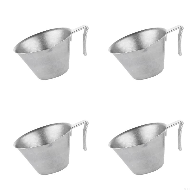 4Pcs Stainless Steels Espresso Coffee Extraction Cup with Graduated Measuring Cup Practical Ounces Cup Coffee Accessories M68E