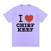 I Love Chief Keef T Shirt Moda uomo Casual T-shirt a maniche corte T-shirt in cotone oversize gotico vintage Hip Hop Streetwear