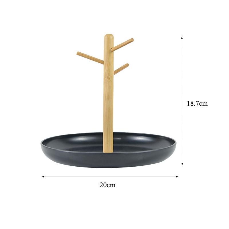

2025 New Nordic Bamboo Tree Branch Storage Tray Living Room Desktop Key Hanger Jewelry Display Frame