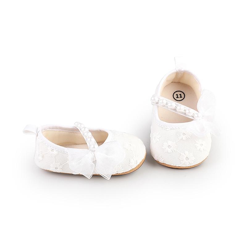Infant Baby Girls Flat Non-slip Shoes First Walker Princess Shoes