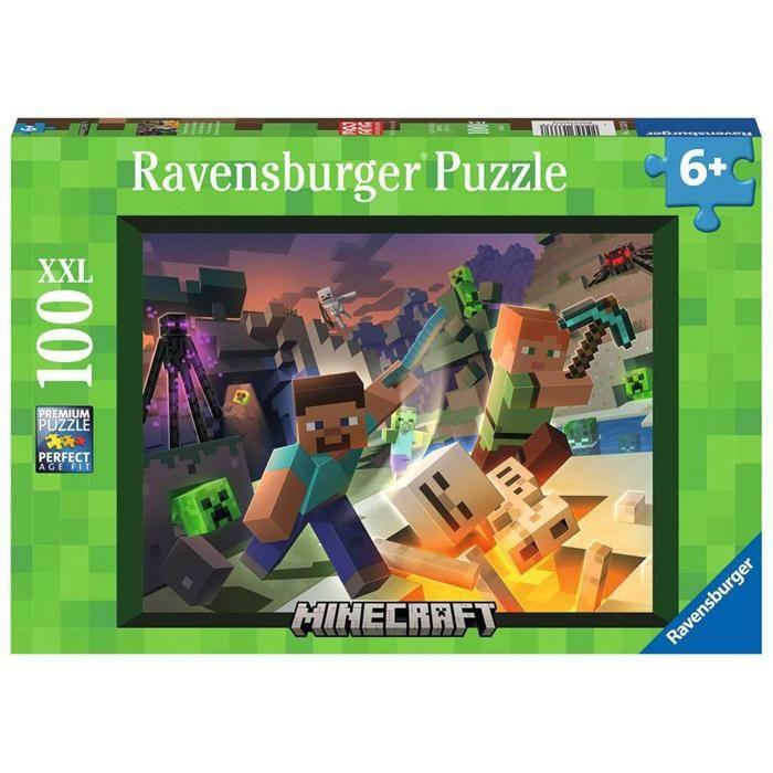 Puzzle 100 pièces XXL : Monstres de Minecraft
