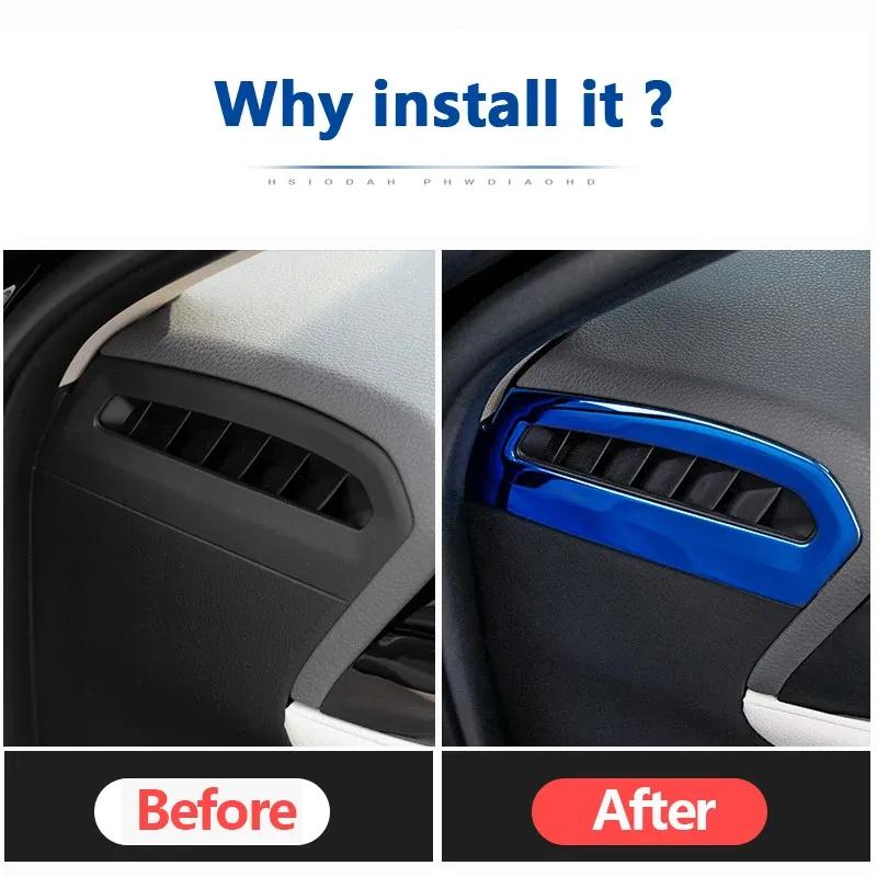 Stainless Steel Car Dashboard Side Air Vent Outlet Frame Cover Trims For Toyota Camry 2018-    Trd Accessories