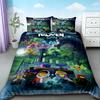 Capa de Edredom Infantil Roblox Conjunto de Roupa de Cama Desenho Animado Capa de Colcha Macia Amiga da Pele Para Quarto Decoração de Casa Twin Single